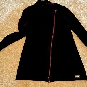 Calvin Klein size medium fitted zip up black sweater